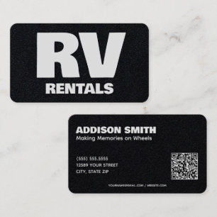 Carte De Visite Locations de véhicules récréatifs QR Premium perso