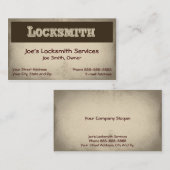 Carte de visite Locksmith (Devant / Derrière)