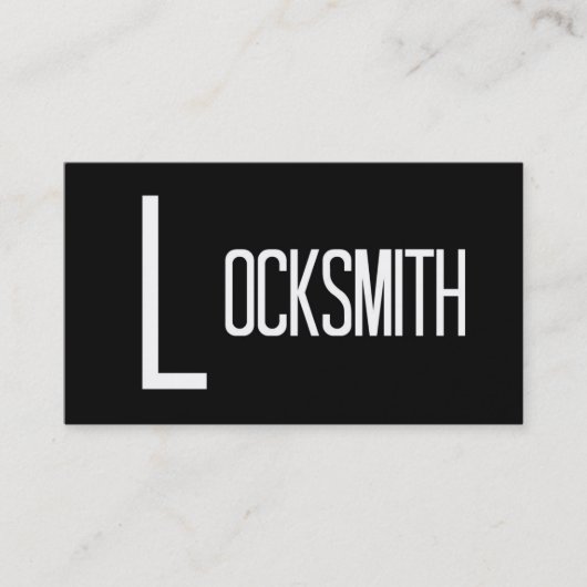 Carte de visite Locksmith Word (Devant)