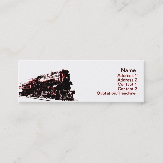 Carte de visite Locomotive à vapeur (Devant)