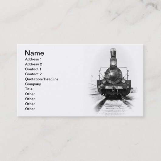 Carte De Visite Locomotive à vapeur (Devant)