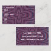 Carte De Visite L'oeil pourpre de remous taquinent (Devant / Derrière)