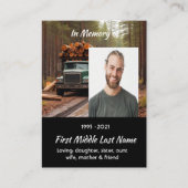 Carte De Visite Log Haul Driver Memorial Keepsake  (Devant)