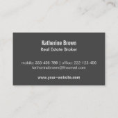 Carte De Visite Logement moderne Silhouette Agent immobilier (Dos)