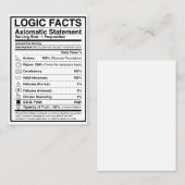 CARTE DE VISITE LOGIC_FACTS (Devant / Derrière)