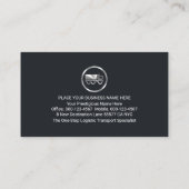 Carte De Visite Logistics Transport Route Lines Trucker (Dos)