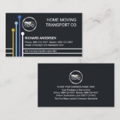 Carte De Visite Logistics Transport Route Lines Trucker (Devant / Derrière)