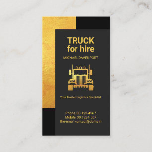 Carte De Visite Logistique Creative Classy Corner Gold Transport