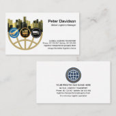 Carte De Visite Logistique créative du cadre urbain mondial (Devant / Derrière)