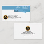 Carte De Visite Logistique créative élégante bleue de flèches (Devant / Derrière)