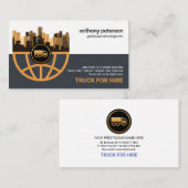 Carte De Visite Logistique de cadre de ville mondiale (Devant / Derrière)