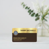 Carte De Visite Logistique des couches Brown spéciales or (Debout devant)