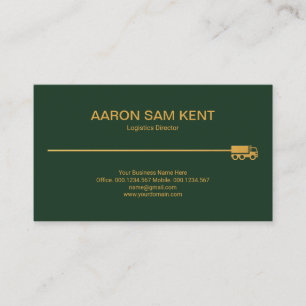 Carte De Visite Logistique Rétro Gold Truck