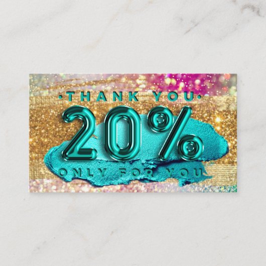 Carte De Visite Logo 100 QRCODE 20%OFF Code Gold Parties scintilla (Devant)