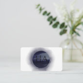 Carte De Visite Logo 3D Blue White Watercolor (Debout devant)