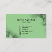 Carte de visite LOGO à encre verte (Dos)