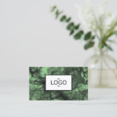 Carte de visite LOGO à encre verte (Debout devant)