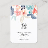 Carte De Visite Logo à fleurs de terre rétro bijoux collier d'orei (Dos)