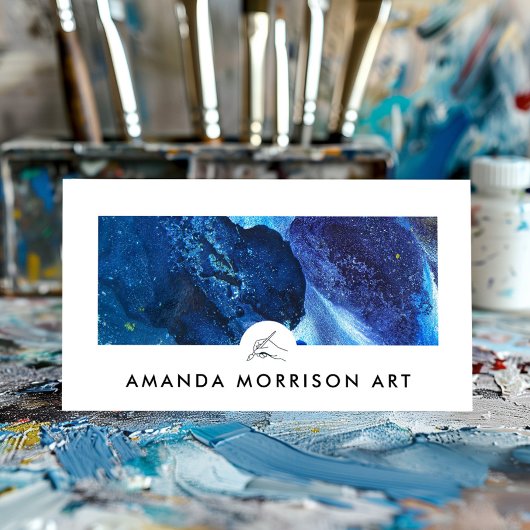 Carte De Visite Logo à la main d'artiste moderne