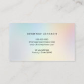 Carte De Visite logo abeille nid d'abeille sur dégradés de couleur (Dos)