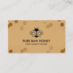 Carte De Visite Logo Abeille pour Apiculteurs