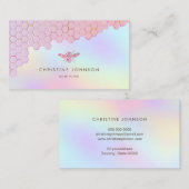 Carte De Visite logo abeille rose (Devant / Derrière)