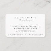 Carte De Visite Logo Abstrait Rustique Artisan Earthy (Dos)