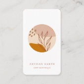 Carte De Visite Logo Abstrait Rustique Artisan Earthy (Devant)
