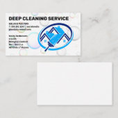 Carte De Visite Logo Accueil Squeegee Clean | Bulles de savon (Devant / Derrière)