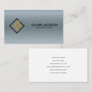 Carte De Visite Logo Agent immobilier Construction