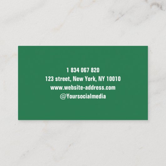 Carte De Visite Logo agricole (Dos)