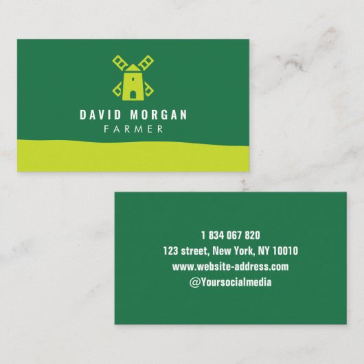 Carte De Visite Logo agricole (Devant / Derrière)