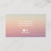 Carte De Visite Logo Ananas Elegant Pastel Ombre (Dos)
