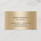 Carte De Visite Logo Arbre d'Or Moderne huile d'or (Dos)