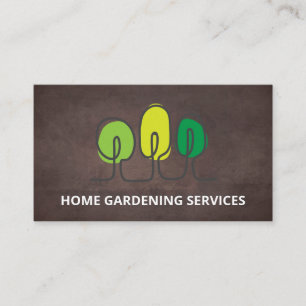 Carte De Visite Logo Arbres   Paysage   Services de jardinage