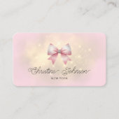 Carte De Visite logo arc en parties scintillant rose (Devant)