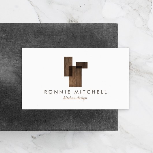 Carte De Visite Logo Architectural Moderne du Milieu du Siècle sur