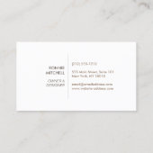 Carte De Visite Logo Architectural Moderne du Milieu du Siècle sur (Dos)