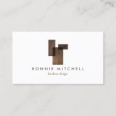 Carte De Visite Logo Architectural Moderne du Milieu du Siècle sur (Devant)