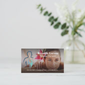 Carte De Visite Logo arrière de colonne vertébrale | Femme qui se  (Debout devant)