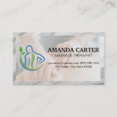 Carte De Visite Logo arrière de colonne vertébrale | Massage de ti (Devant)
