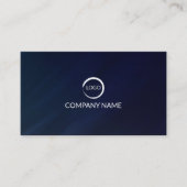 Carte De Visite Logo Arrière - plan Bleu Et Blanc (Devant)