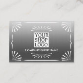Carte De Visite Logo Art Déco Argent (Devant)