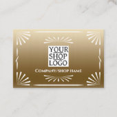 Carte De Visite Logo Art déco Gold (Devant)