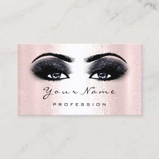 Carte De Visite Logo Artiste maquillage professionnel Marine Black (Devant)