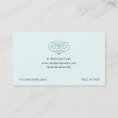 Carte De Visite Logo Artistique Couronne Diamond Gem Grey Aqua (Dos)