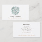 Carte De Visite Logo Arts de guérison, Santé naturelle et Bien-êtr (Devant / Derrière)
