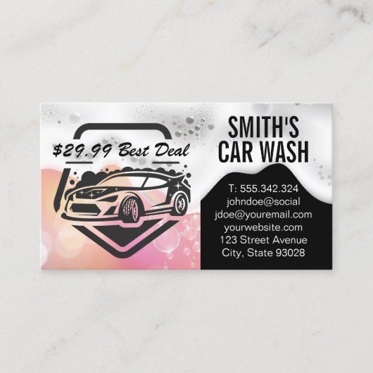 Carte De Visite Logo Auto Car Wash | Les soap-sons (Devant)