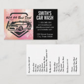 Carte De Visite Logo Auto Car Wash | Service de nettoyage (Devant / Derrière)