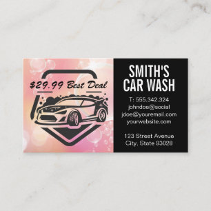 Carte De Visite Logo Auto Car Wash   Service de nettoyage